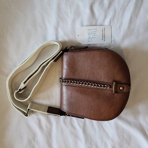 TIME and TRU Women's Faux Leather Emery Crossbody Hand Bag